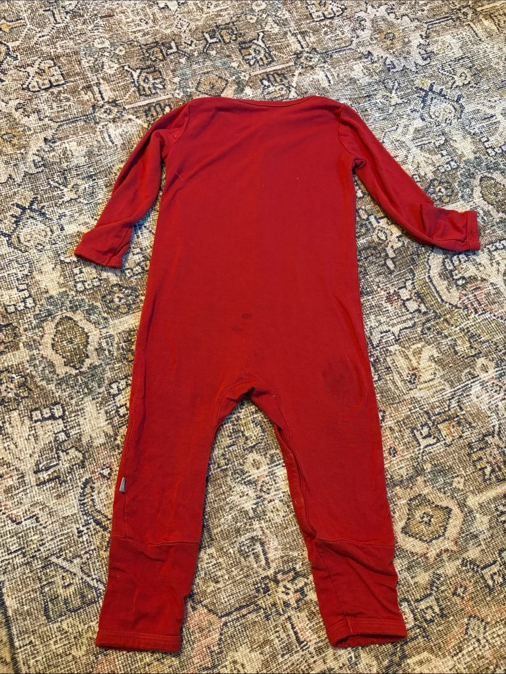 Red snap romper